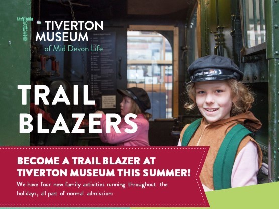 Poster for Trail Blazers activities at the museum