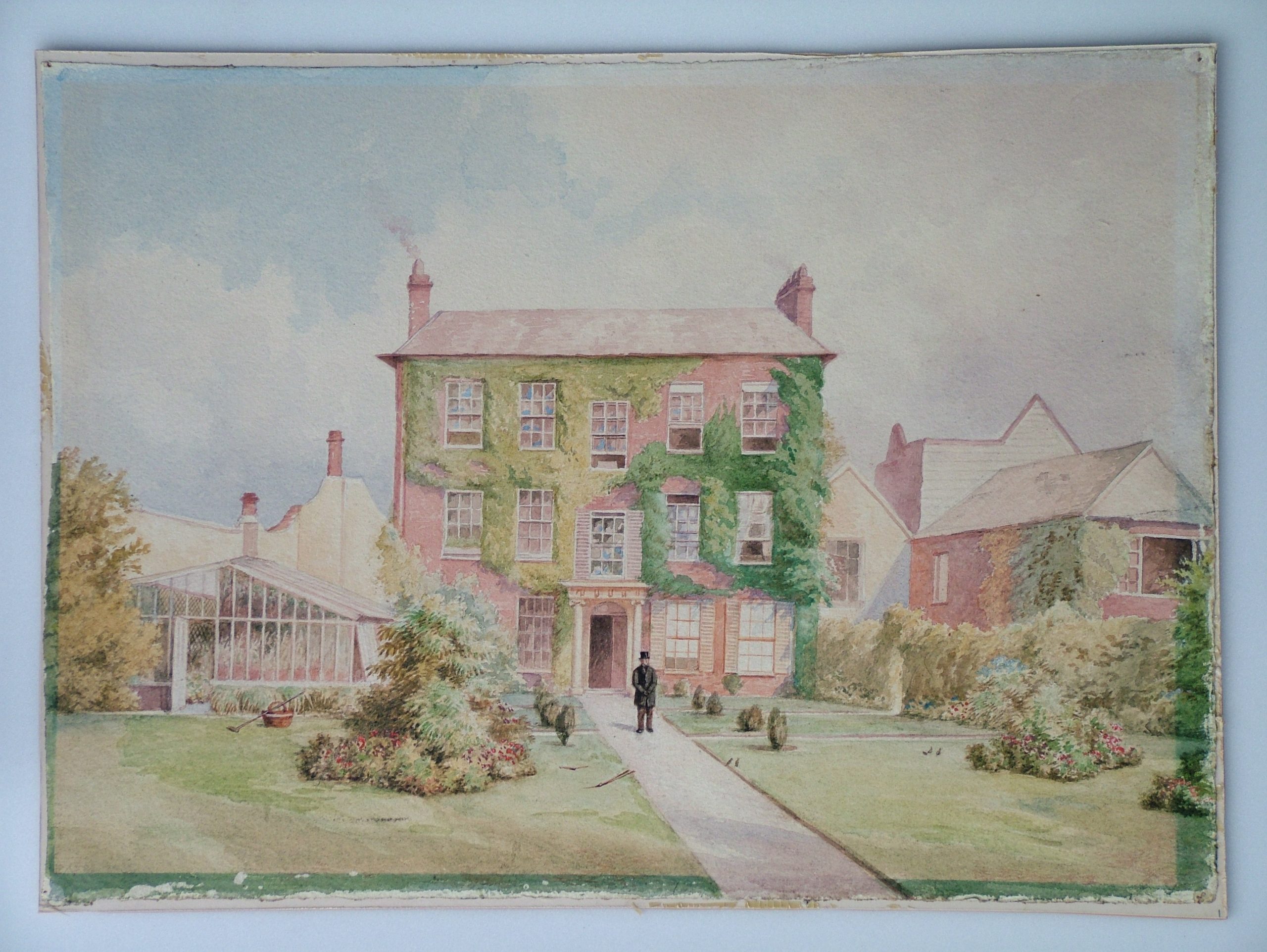 Bampton House watercolour