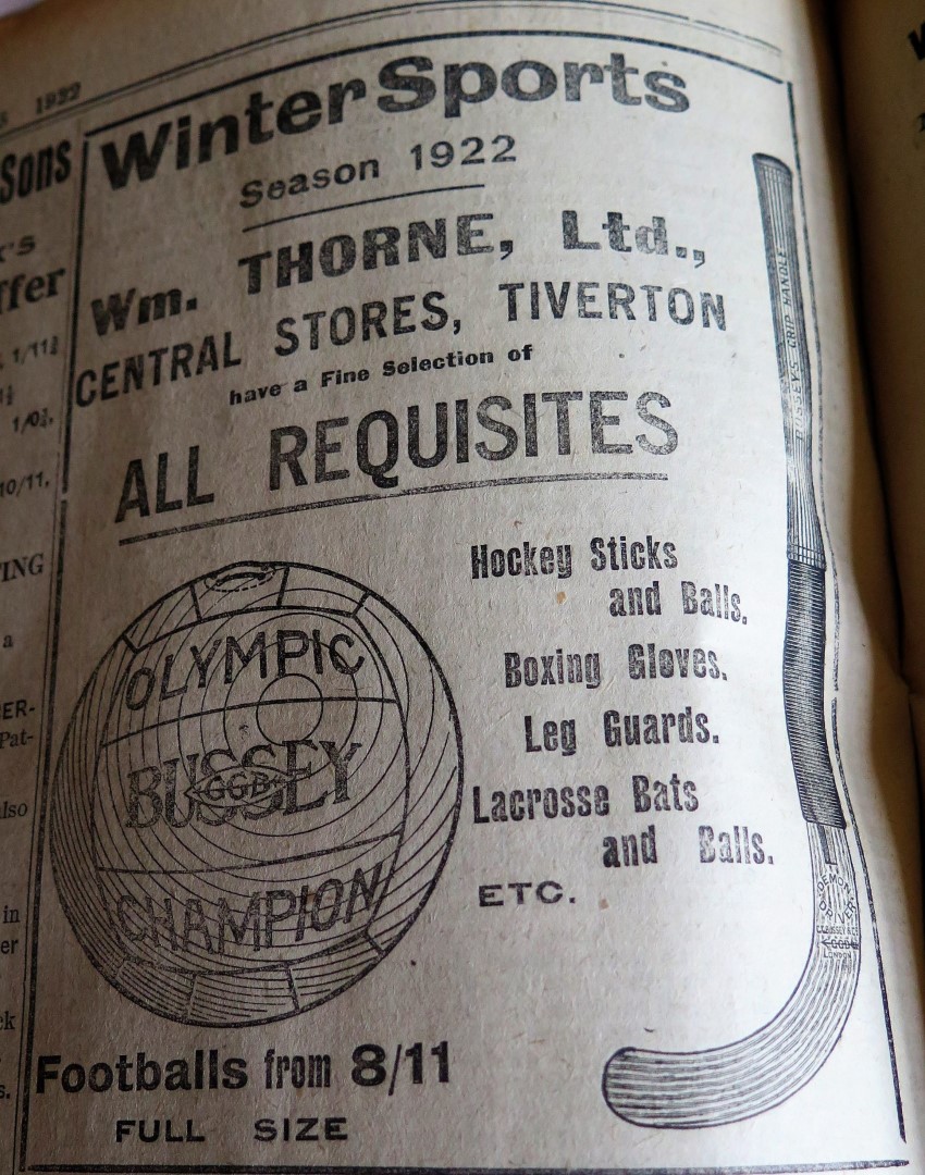 A page from a magazine showing an advert for Wm. Thorne General Stores