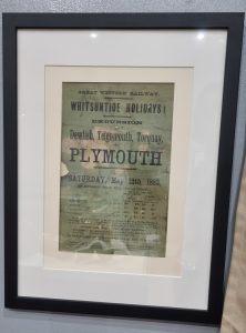 Railway poster in a frame 