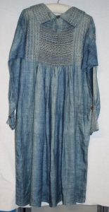 A long blue smock
